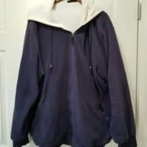 King size mens sherpa lined full zippered hoodie size 3xl big
